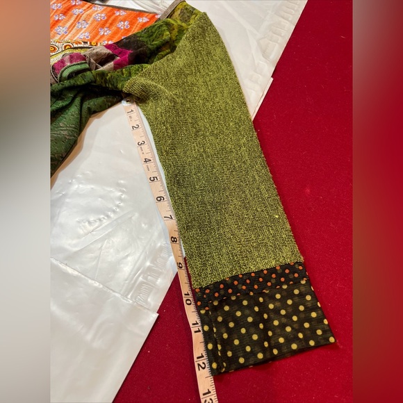 ANTHROPLOGIE Anac SHIRT Side Knot Tie Neck MIXED PRINTS Art to Wear  ROMANTIC S - Picture 4 of 16